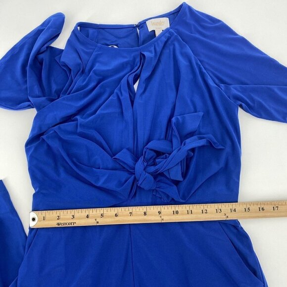 Laundry by Shelli Segal Women’s Size 8 Cobalt Blue Tie Front Jumpsuit Cocktail - Picture 9 of 14